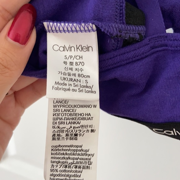 purple calvin klein bralette - Picture 3 of 3